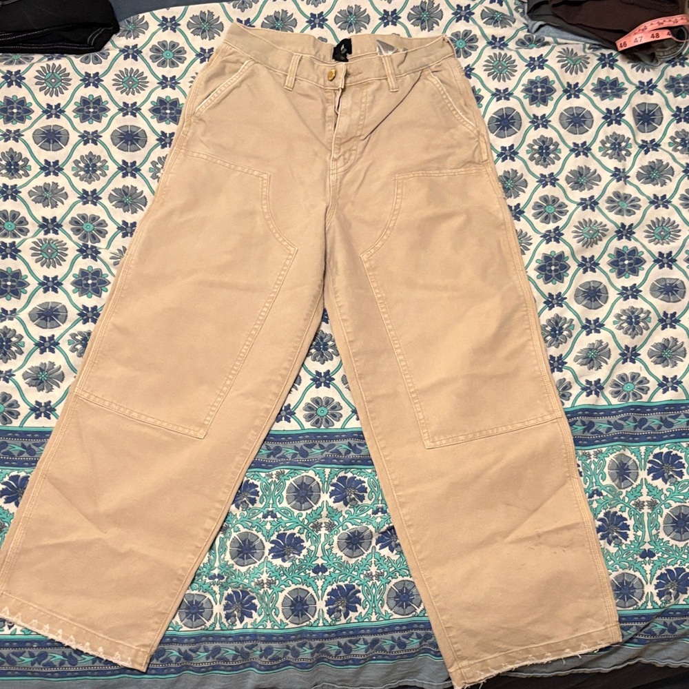 H&M Men's Beige double knee work pants